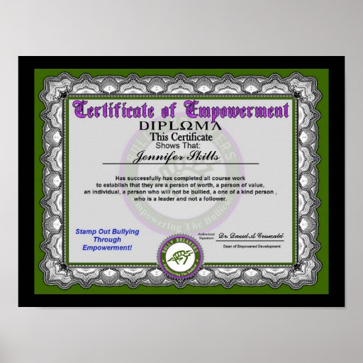 Certificado de capacitación poster