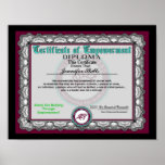 Certificado de capacitación impresiones