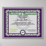 Certificado de capacitación poster