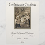 Certificado de la confirmación tarjetas informativas