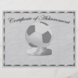 Certificado de plata del fútbol de logro flyer personalizado