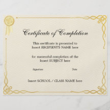 CERTIFICADO DE REALIZACIÓN TARJETAS INFORMATIVAS