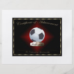 Certificado del fútbol de logro tarjeta publicitaria