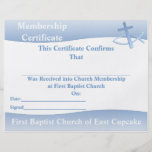 Certificado multiusos azul de la iglesia de la sim tarjetas publicitarias