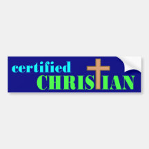 certified_christian pegatina de parachoque
