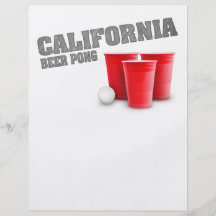 Cerveza clásica Pong de California Flyer A Todo Color