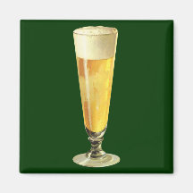 Cerveza de barril alta del vintage, bebida alcohól imán para frigorífico