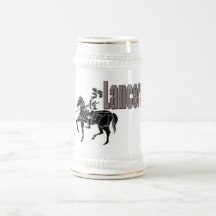 Cerveza de cerámica Stein de los lanceros Tazas