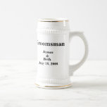 Cerveza de encargo Stein del padrino de boda del b Taza