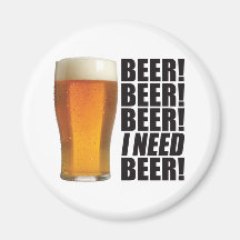 Cerveza de la necesidad imanes de nevera