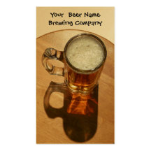 Cerveza del U-Brew en taza Plantillas De Tarjeta De Negocio
