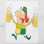 cerveza divertida de la porción de la señora del l flyer a todo color