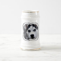 Cerveza fornida observada azul Stein Tazas