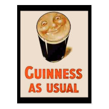 Cerveza negra irlandesa tarjetas postales