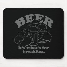 CERVEZA PARA la camiseta del DESAYUNO Alfombrilla De Ratón