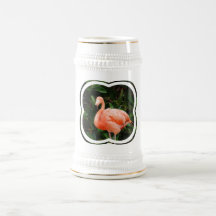 Cerveza rosada Stein del flamenco Tazas