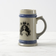 Cerveza Stein con el logotipo de Catrina Tazas De Café