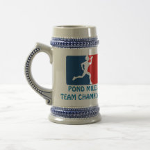 Cerveza Stein del logotipo de la milla 3 de la cha Taza De Café