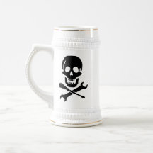 Cerveza Stein del mecánico del pirata Tazas De Café
