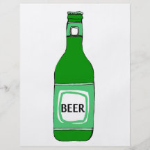 Cerveza verde tarjetas informativas