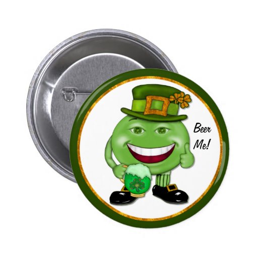 Cerveza y tréboles verdes - cerveza yo pins