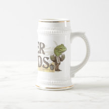 Cerveza yo rana verde por los estudios de Mudge Tazas De Café