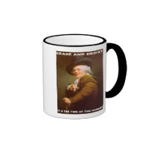 Cese y renuncie taza de café