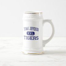 Césped justo medio de los tigres de Thomas Jeffers Taza