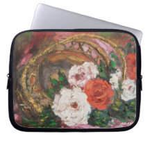 Cesta de la flor de la pintura de Ana Hayes de la  Fundas Computadoras