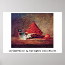 Cesta de la fresa de Jean-Baptiste Simeon Chardin Poster