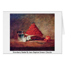 Cesta de la fresa de Jean-Baptiste Simeon Chardin Tarjetón