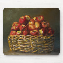 cesta de manzanas tapete de ratón