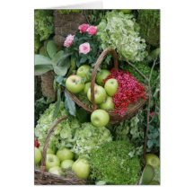 Cesta de manzanas tarjetón