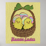 Cesta de Pascua de la Cuero-Mirada Poster