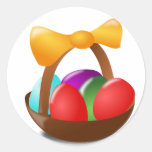 Cesta de Pascua Etiquetas Redondas