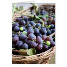 Cesta de tarjeta de las uvas