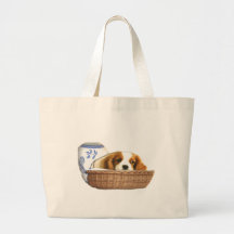 Cesta del perrito bolsas lienzo