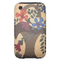 Cesta del teléfono de Quilters Tough iPhone 3 Protectores
