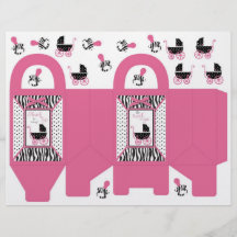 Cesta elegante del favor del boutique flyer personalizado