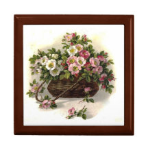 Cesta salvaje Giftbox de los rosas del vintage Caja De Recuerdo