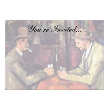 Cezanne - los jugadores de tarjeta anuncio