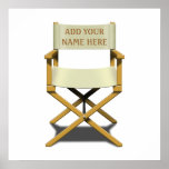 CHAIR ARTWORK DE DIRECTOR + su nombre posters