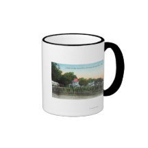 Chalet SceneEl Verano, CA de la arboleda del roble Taza De Café