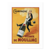 Champán Viconte De Mouillac Tarjetas Postales