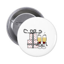 Champán y botón de los regalos pin
