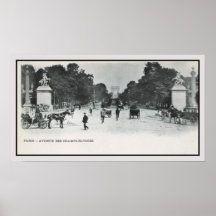 Champs Elysées 1895 del vintage del Ca París Impresiones