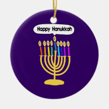 Channukah feliz Menora/Chanukia Ornamento Para Arbol De Navidad
