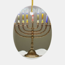 Chanukah 1 ornamento ornamentos de navidad