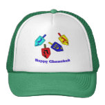 Chanukah Dreidels Gorros Bordados