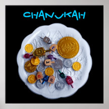 ¡CHANUKAH! - Dreidels y Gelt Impresiones